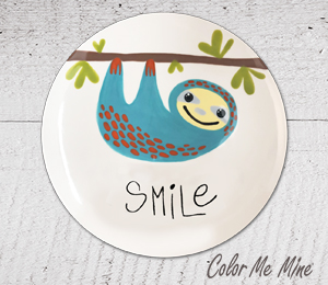 Hillsboro Sloth Smile Plate