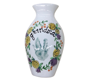 Hillsboro Floral Handprint Vase