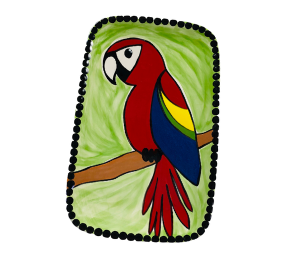 Hillsboro Scarlet Macaw Plate