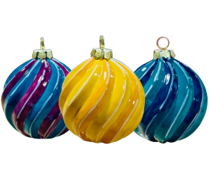 Hillsboro Jewel Toned Spiral Ornament